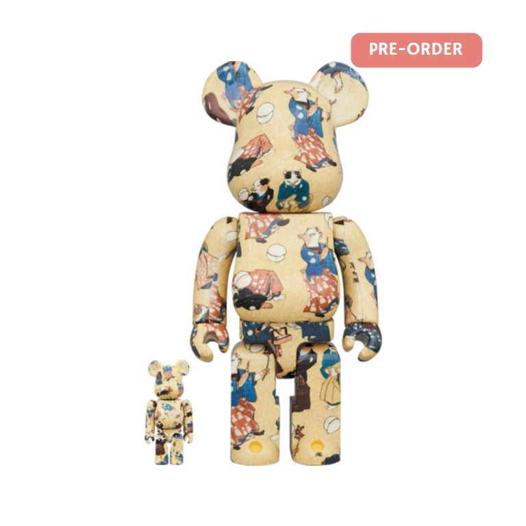 当選品】BE@RBRICK 歌川国芳「流行猫の曲鞠」 ベアブリック-