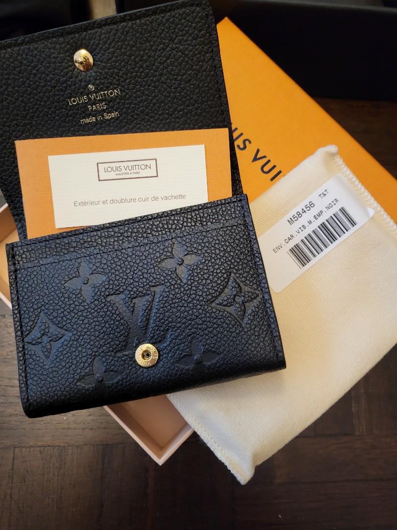 Louis Vuitton Monogram Empreinte Womens Card Holders, Black, * Inventory Confirmation Required