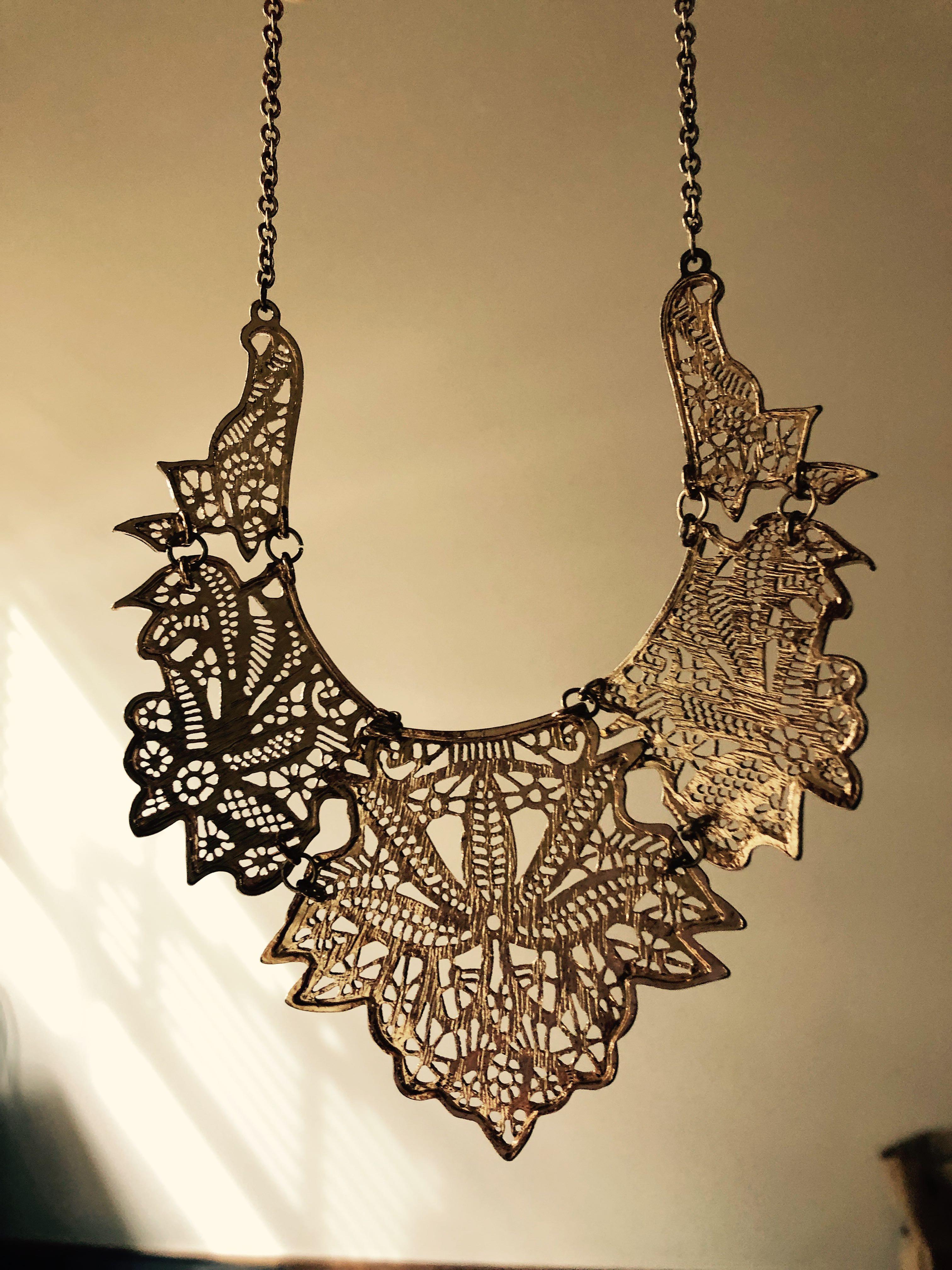 Gold bohemian clearance necklace