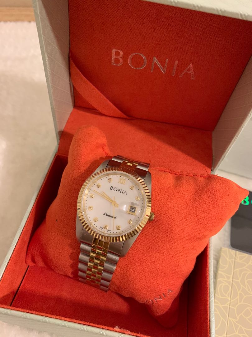 Bonia Watch Sapphire Crystal Diamond 36mm BNB 10552 Women s