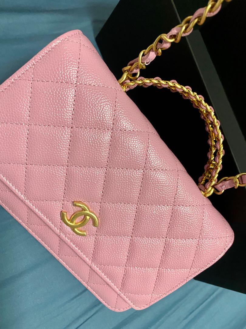 BNIB Chanel WOC Wallet On Chain Pink Caviar GHW