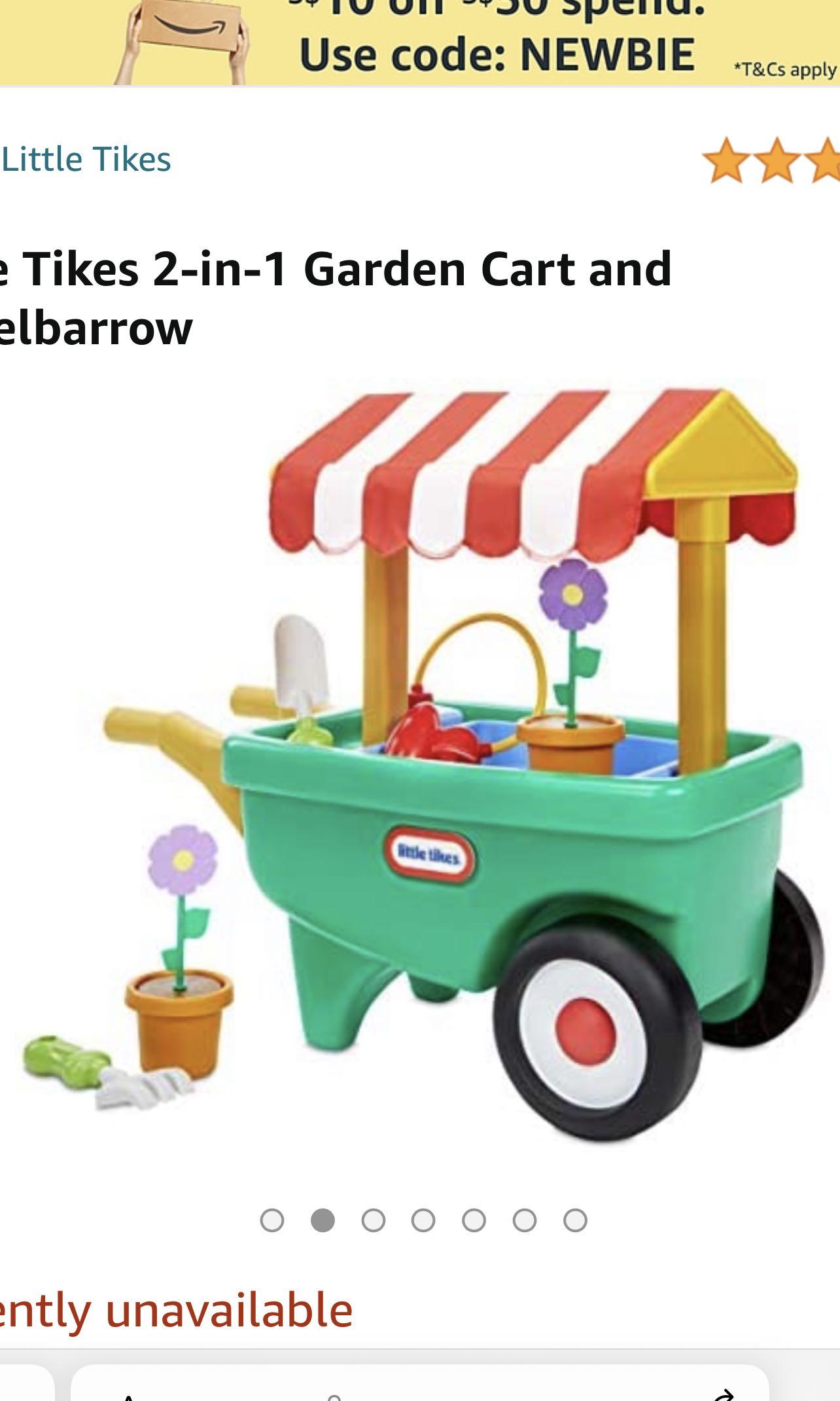 Brand new Little tikes garden cart and wheelbarrow playset, Babies