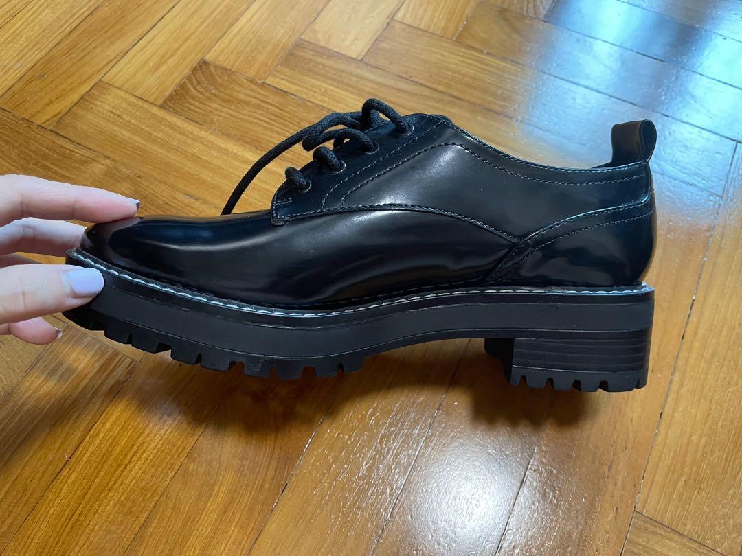 Zara Platform Laced Up Derby Shoes