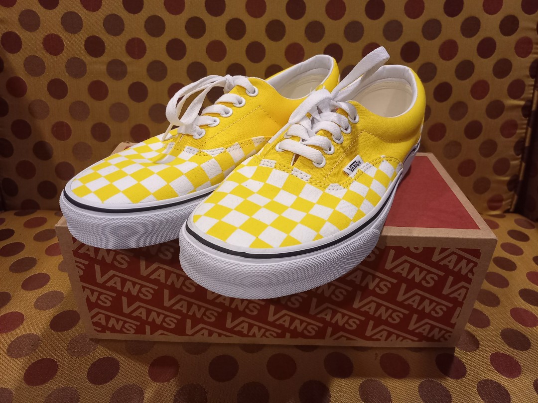 Vans era top checkerboard yellow