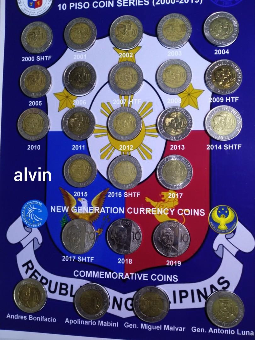 BSP 10 PESO COIN SERIES COLLECTION SET. with BU 2009 and 2013, Hobbies