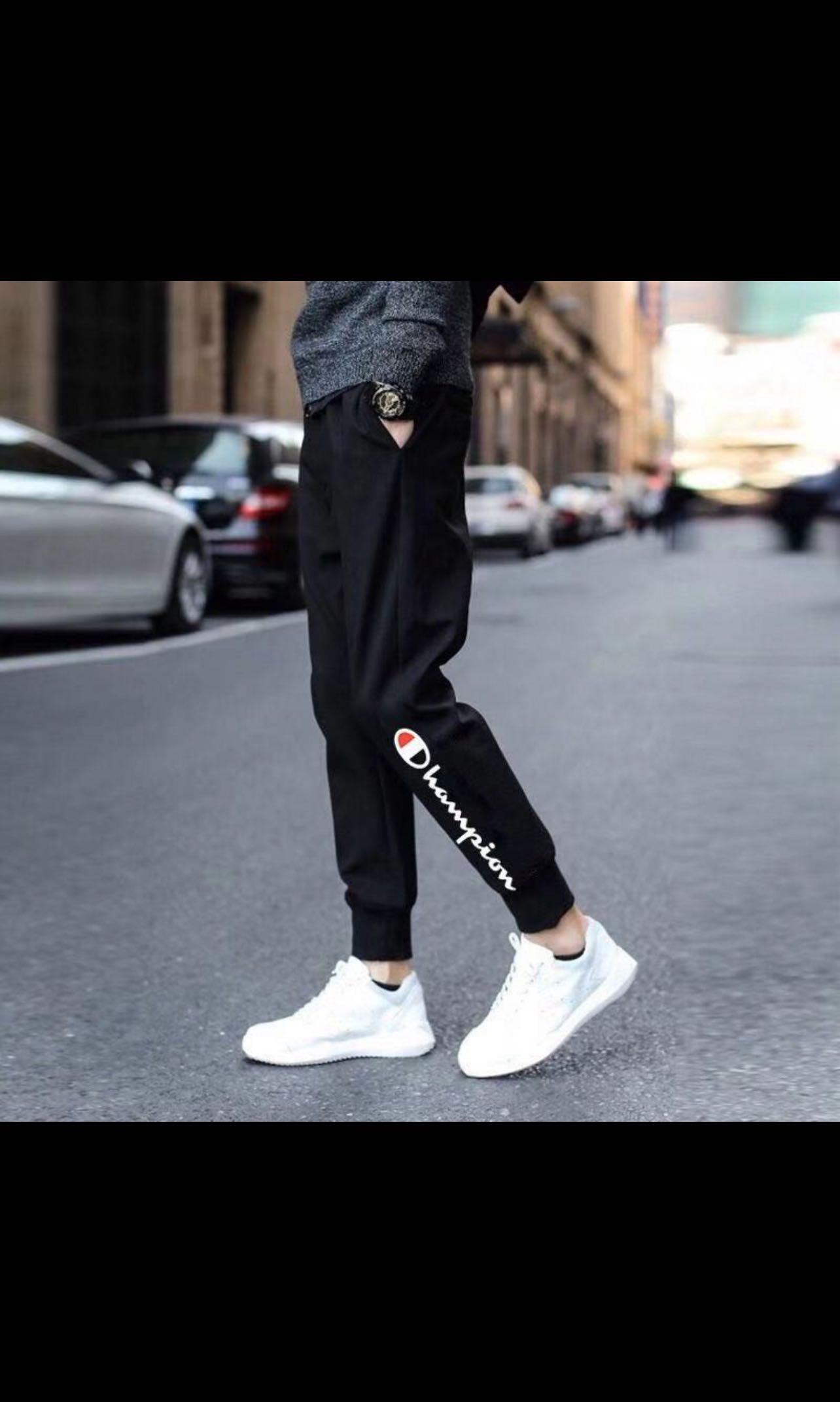 Champion pants sale outfit