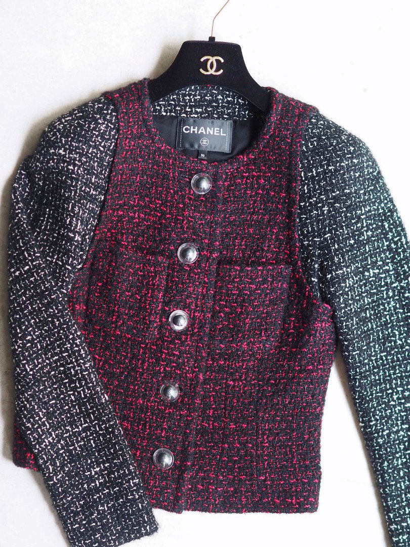 Chanel Fantasy Tweed Jacket Blazer Size 36/34, Luxury, Apparel