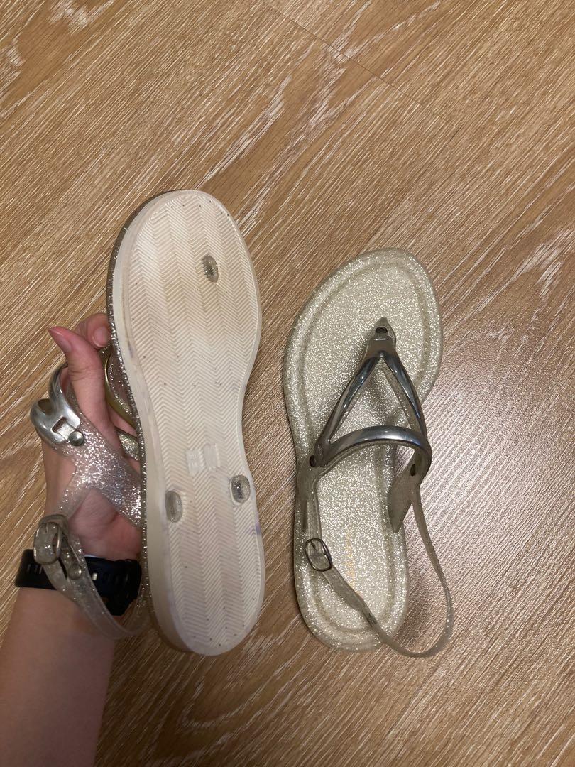 Clear glitter jelly cheap slides