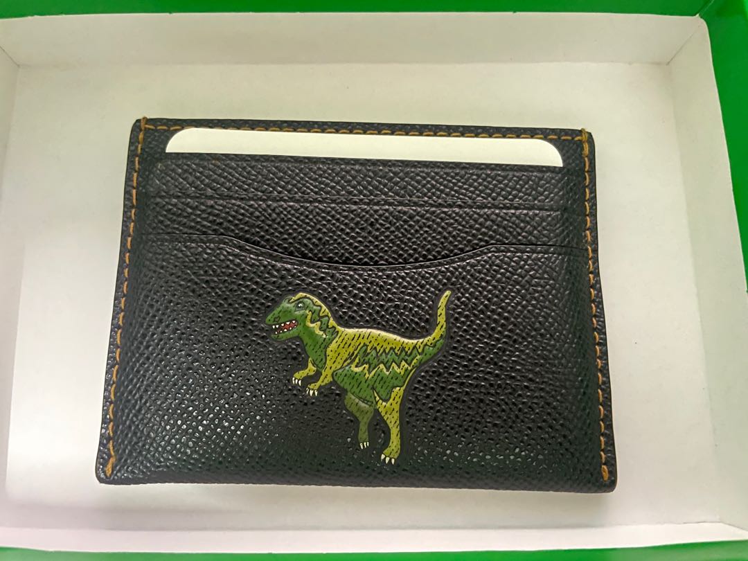 coach dinosaur card holder