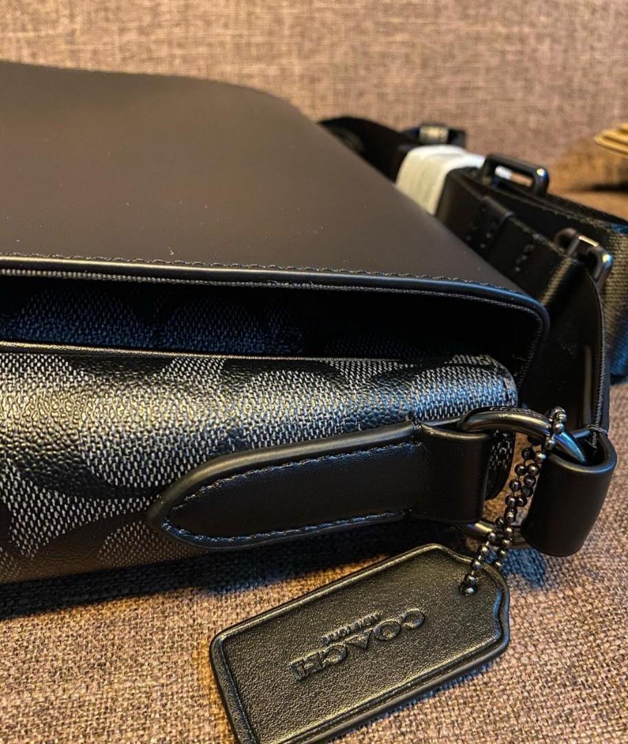 Coach Houston Messenger Bag in Signature Canvas, Men's Fashion, Bags
