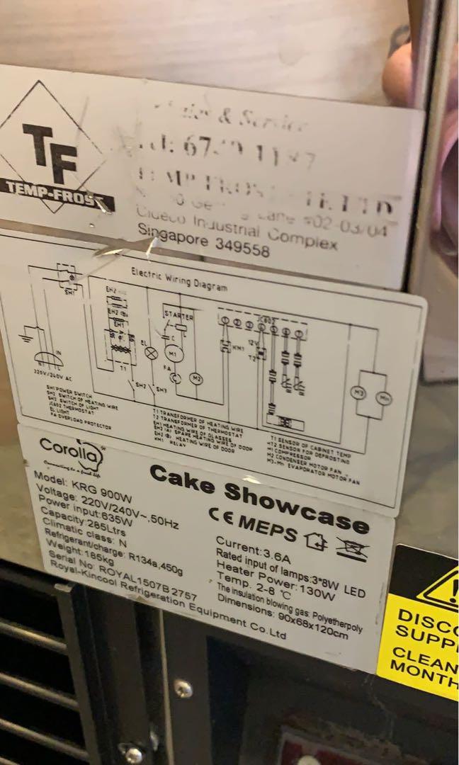 corolla cake showcase /mini fridge, TV & Home Appliances, Kitchen