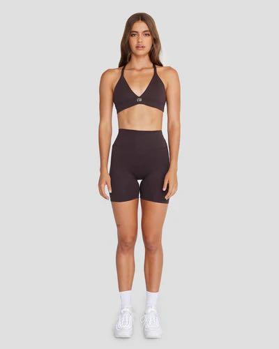 CSB Crop Shop Boutique Serenity 6” Shorts - Espresso, Women's Fashion,  Activewear on Carousell