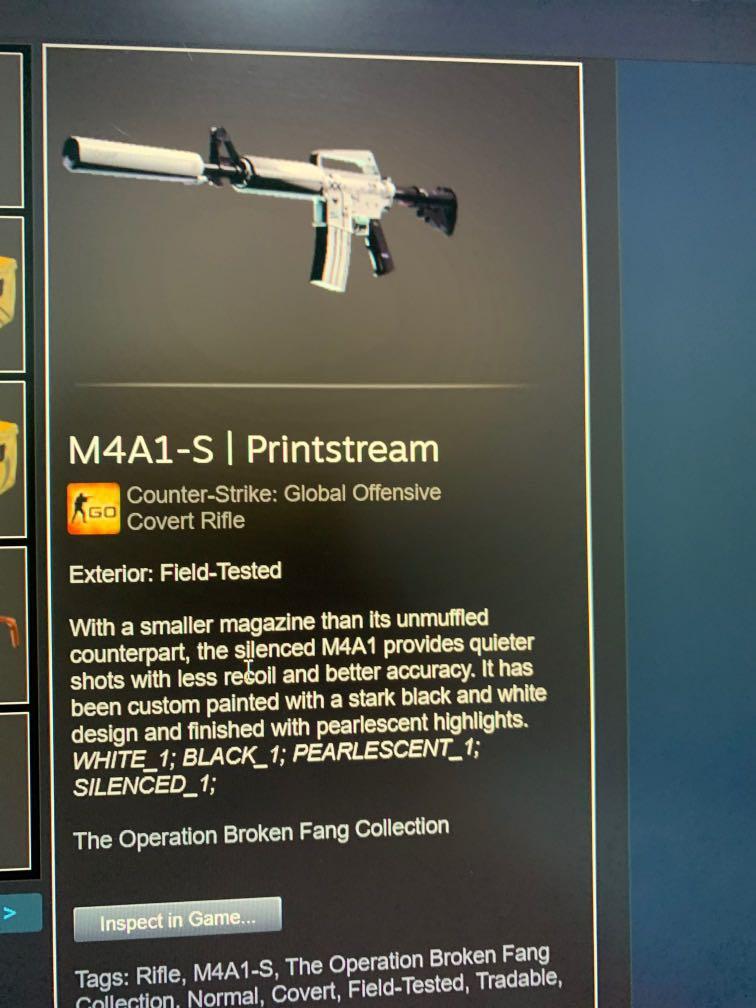 CSGO M4A1 Printstream FT, Video Gaming, Video Games, Others on Carousell