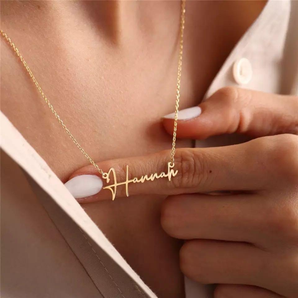 Custom necklace gf bf couple friends family custom gift present fashion accessories jewellery Women s Fashion Jewelry Organisers Necklaces on Carousell