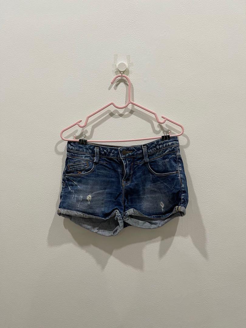 Denim Shorts Zara, Fesyen Wanita 