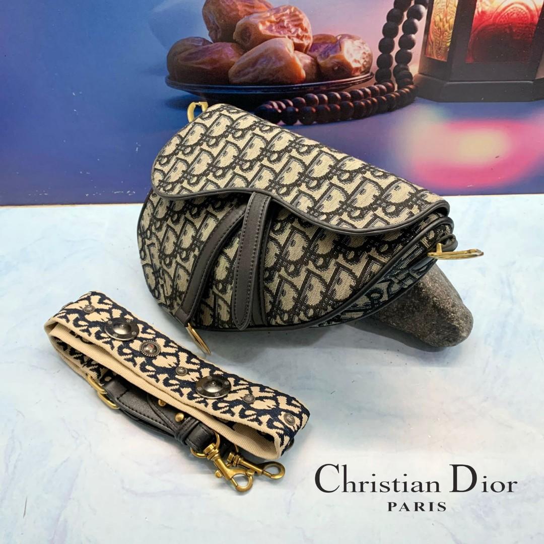 tas clutch Christian Dior Oblique Jacquard Clutch GHW