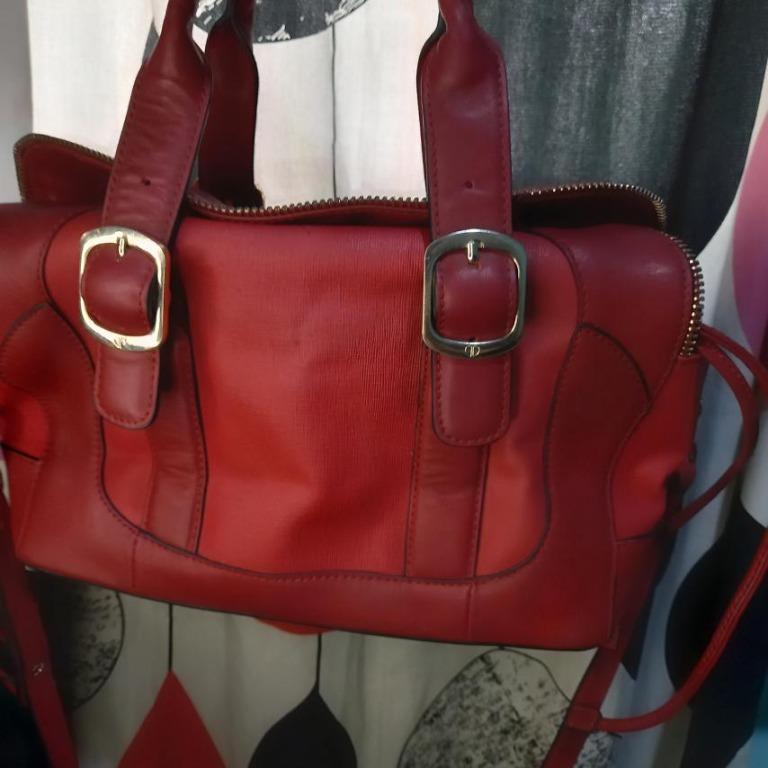 Red Dissona Italy 2-Way Bag, Luxury, Bags & Wallets on Carousell