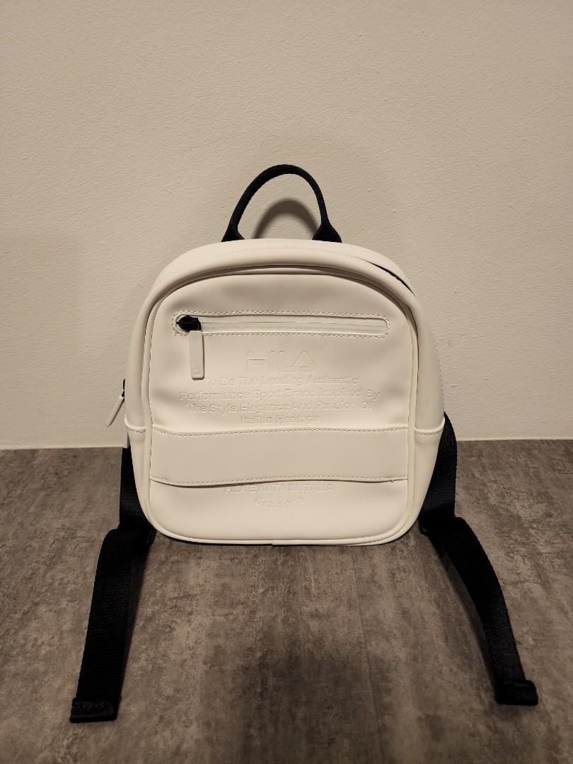 White leather store mini backpack