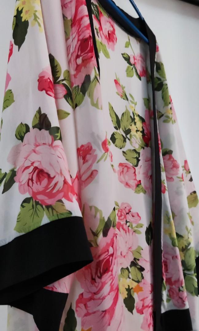 Forever 21 enchanted discount rose maxi cardigan