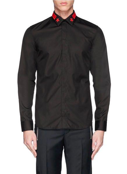 Givenchy black shirt with red stars store