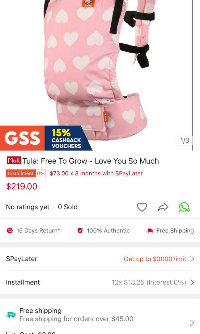 Good used condition Tula Love You So Much Free to Grow carrier