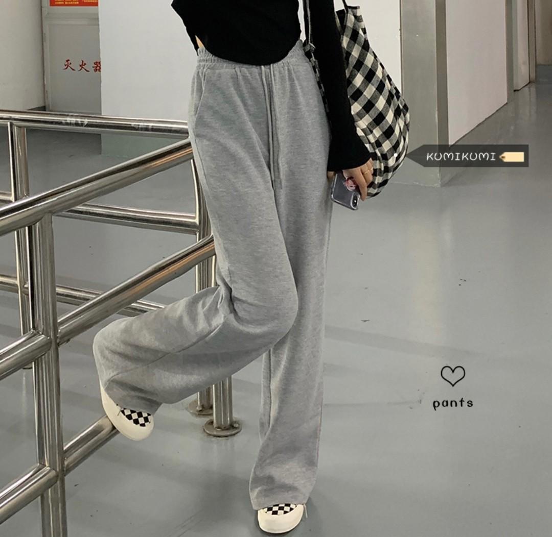 grey sweatpants, Women's Fashion, Bottoms, Other Bottoms on Carousell