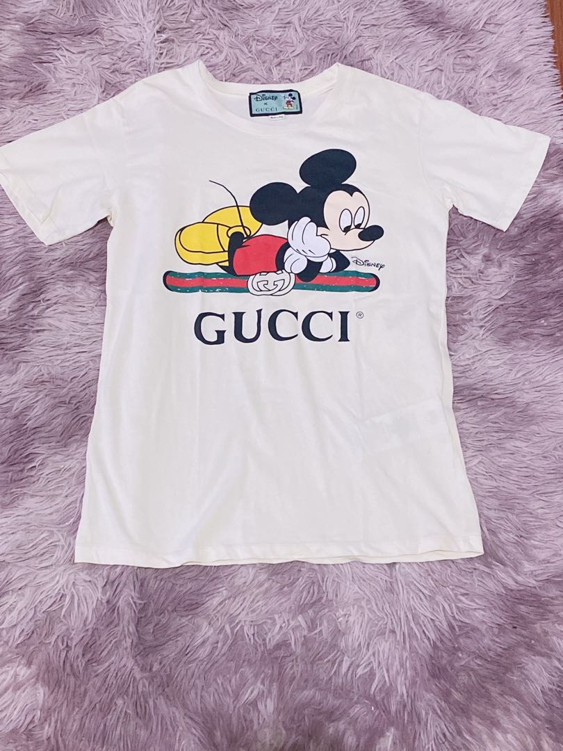 Gucci x mickey mouse shirt, Women's Fashion, Tops, Shirts on Carousell