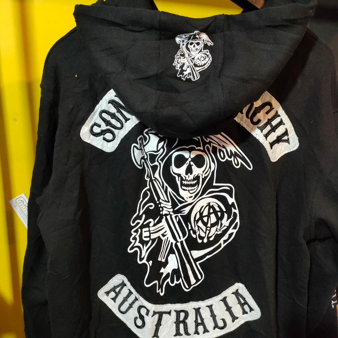 Hoodie SONS OF ANARCHY AUSTRALIA, Fesyen Pria, Pakaian , Baju Luaran di Carousell