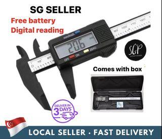 [In stock] Digital Vernier Caliper with box and spare battery electronic measuring tool caliper