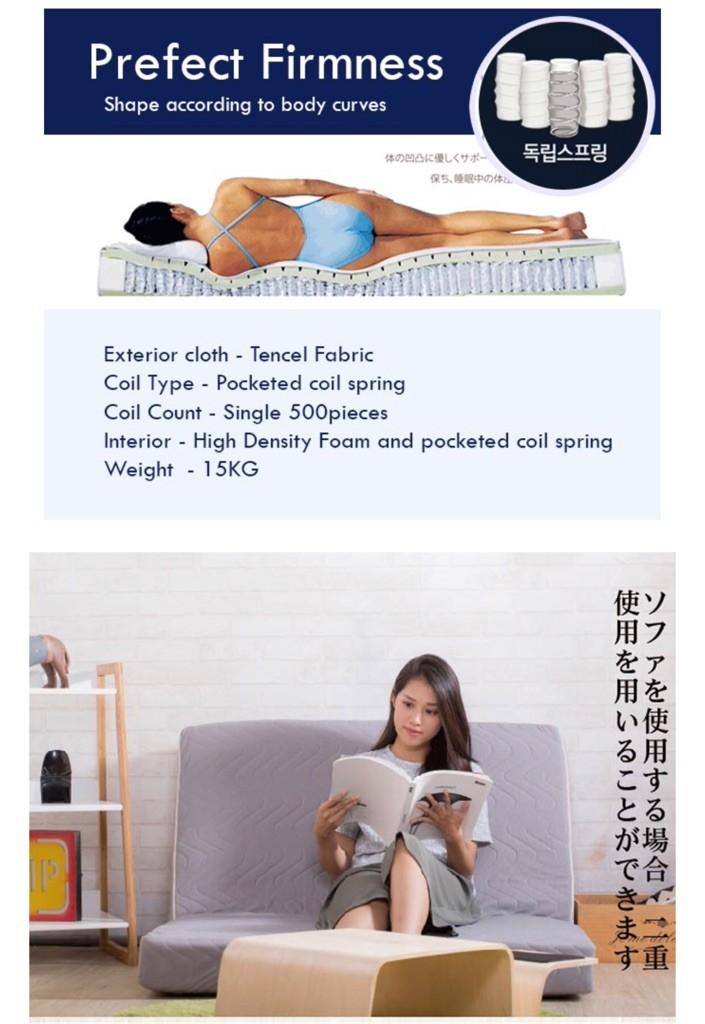 Japan Tatami Tencel foldable mattress, Furniture & Home Living