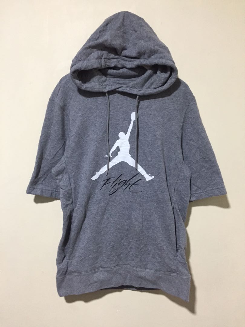 Jordan Flight short sleeves hoodie, Men's Fashion, Coats, Jackets and