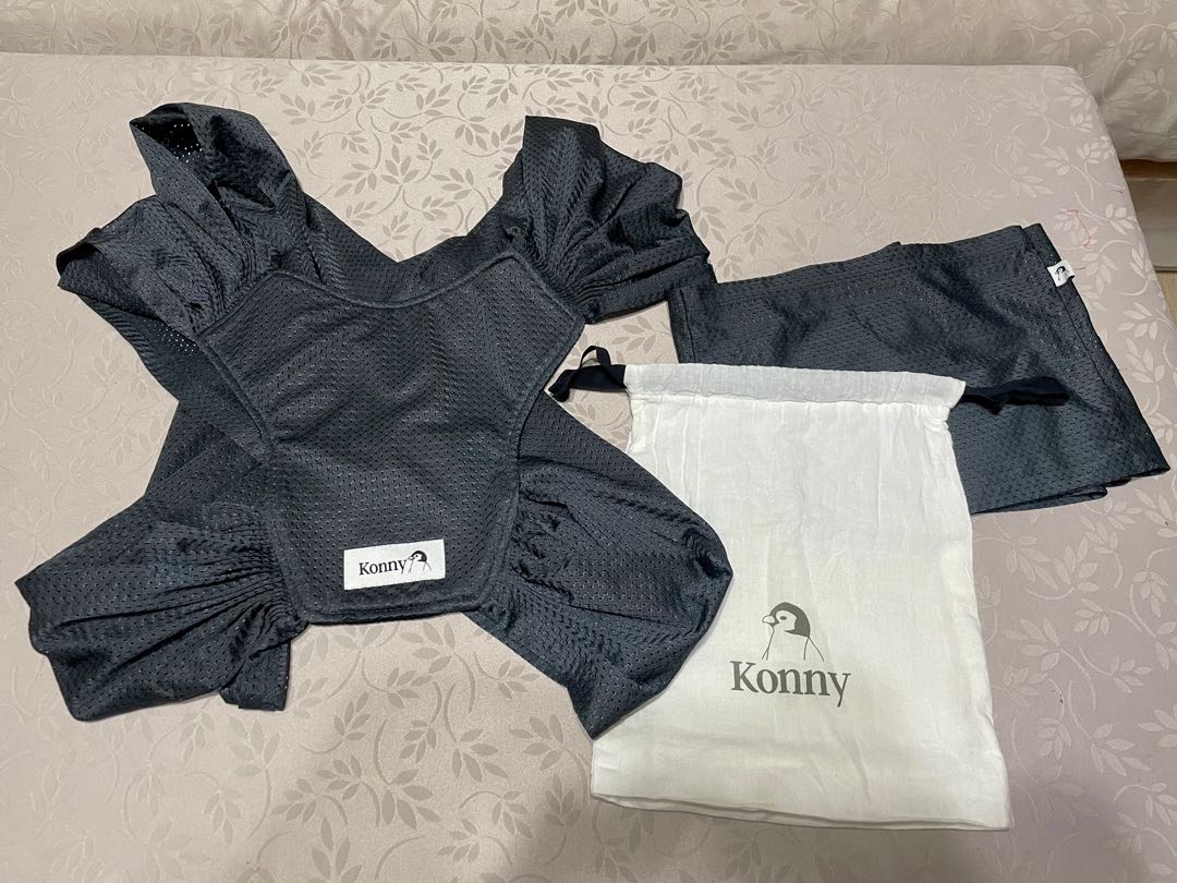 Konny Summer Baby Carrier Mesh Charcoal S Size, Babies & Kids