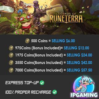 [LEGIT] Legends of Runeterra Coins Top Up