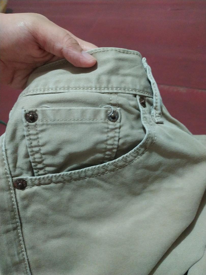 Juli50 Levi's Khaki Jeans, Fesyen Pria 