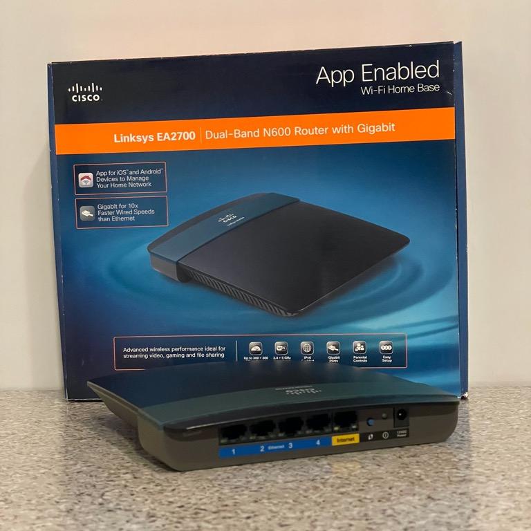 Linksys EA2700 N600 Dual-Band Wi-Fi Router with Gigabit, 電腦