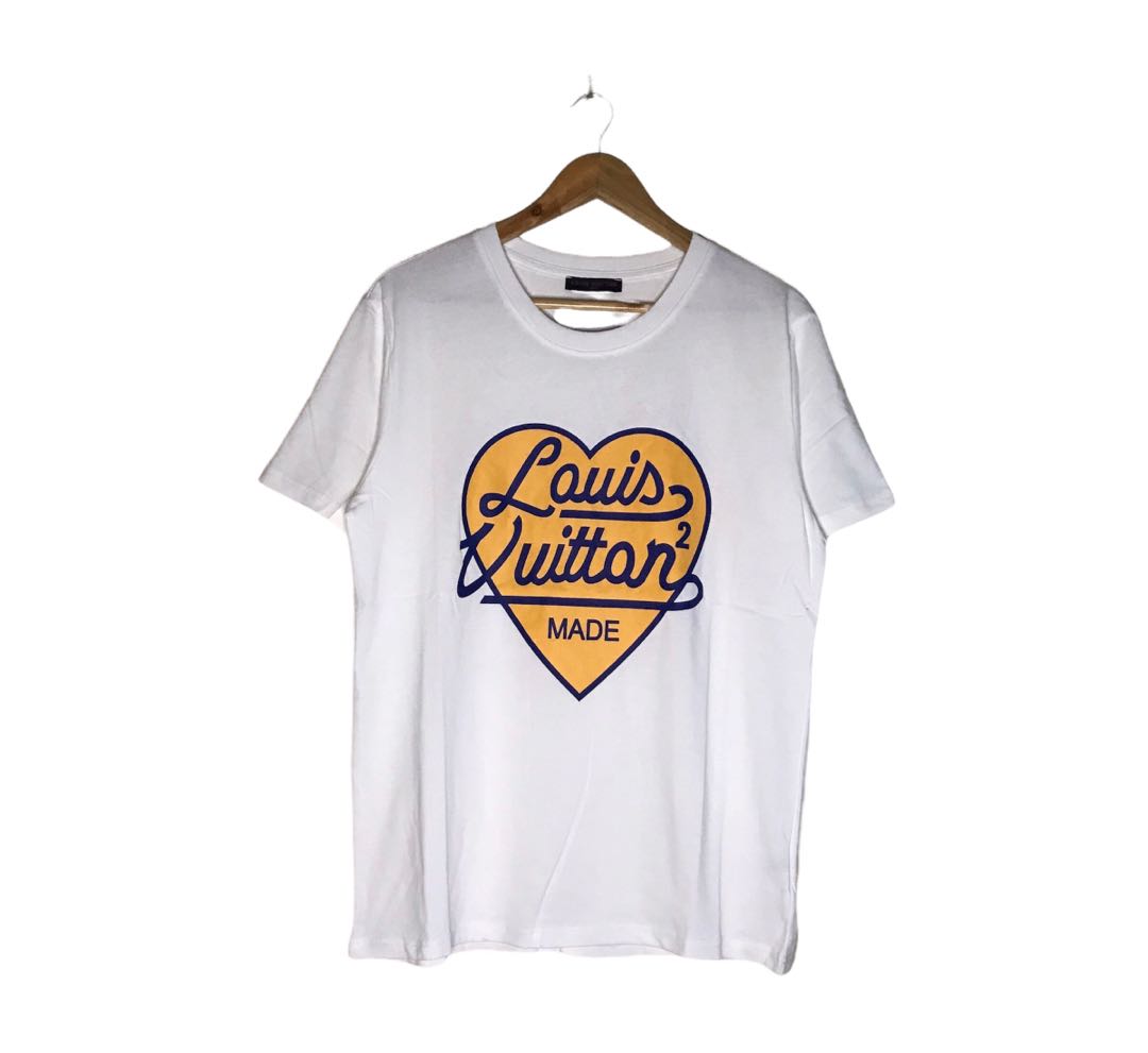 Tee shirt Louis Vuitton x Nigo Blanc taille L International en Coton   31207948