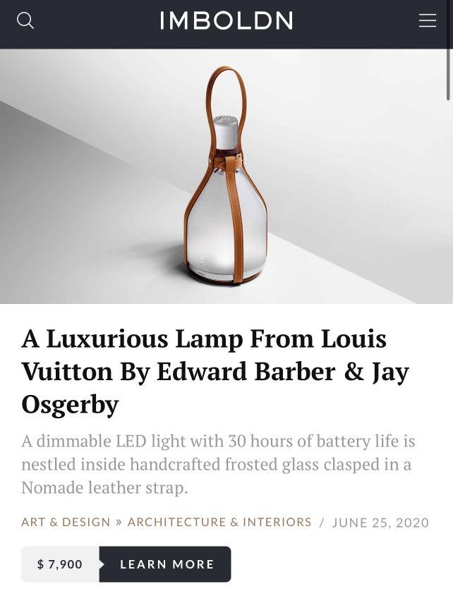 A Luxurious Lamp From Louis Vuitton By Edward Barber & Jay Osgerby - IMBOLDN