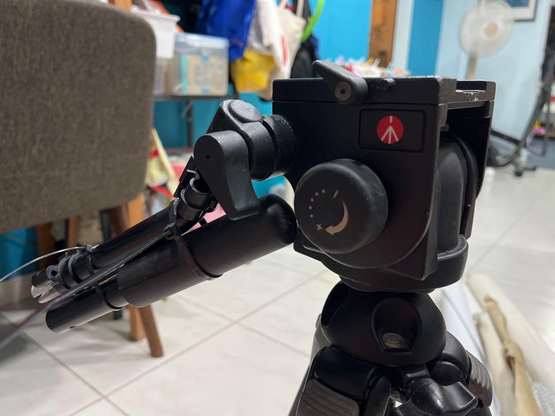 manfrotto 055PROB with 501 fluid head, Photography, Photography