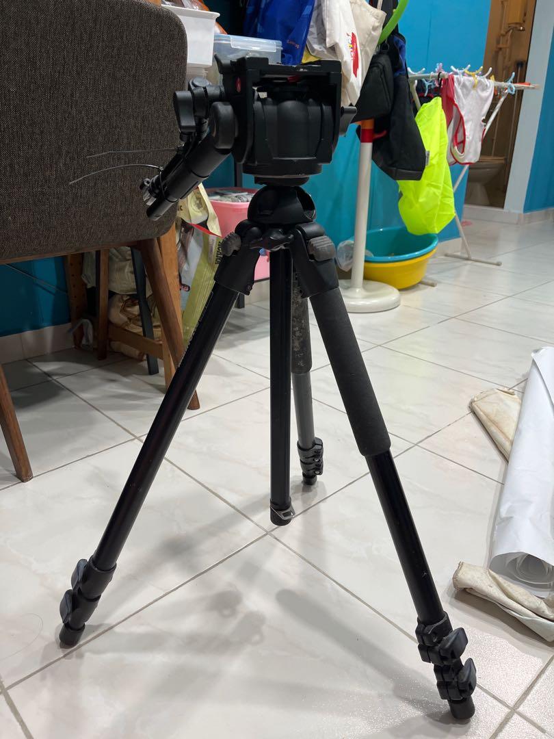 manfrotto 055PROB with 501 fluid head, Photography, Photography