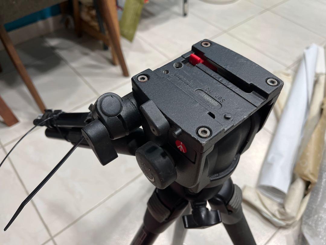 manfrotto 055PROB with 501 fluid head, Photography, Photography