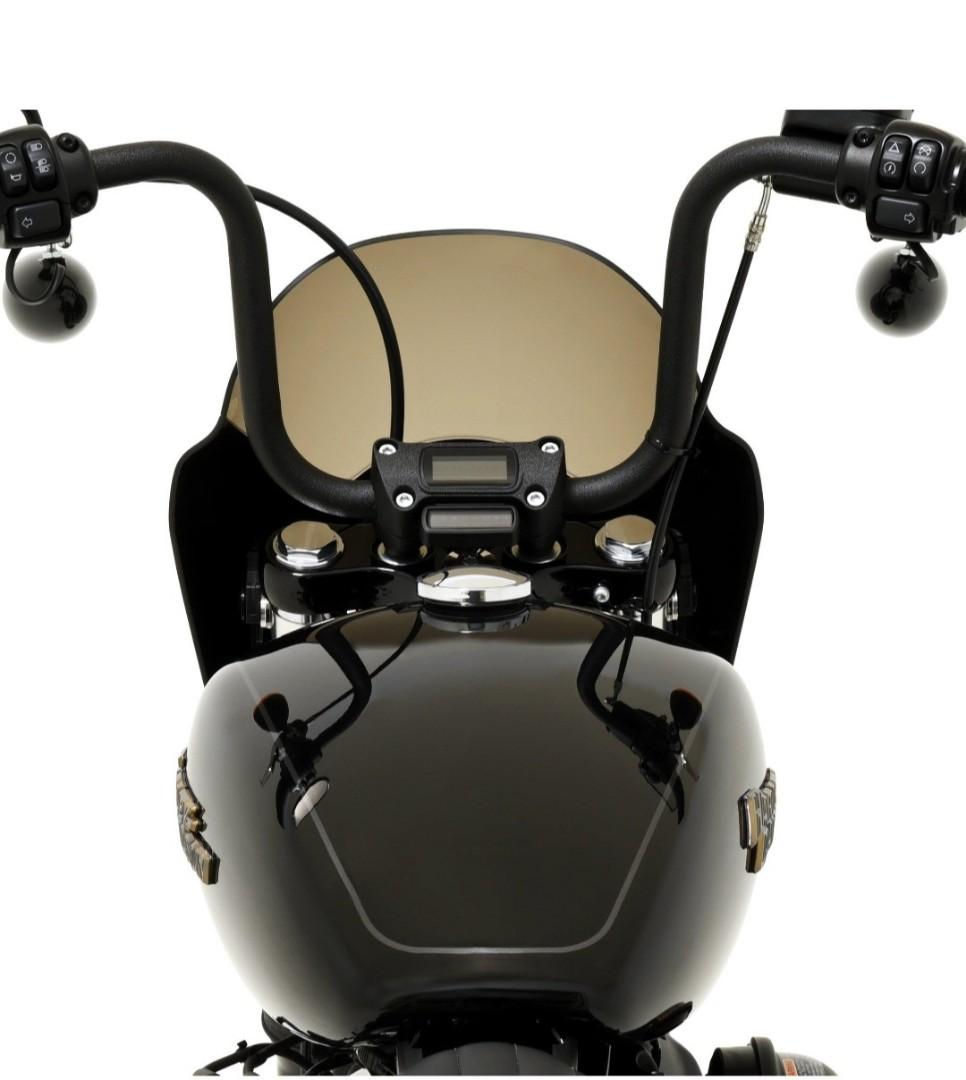 Low Rider S Memphis Shades Black Opaque Hand Wind Guards Harley 18