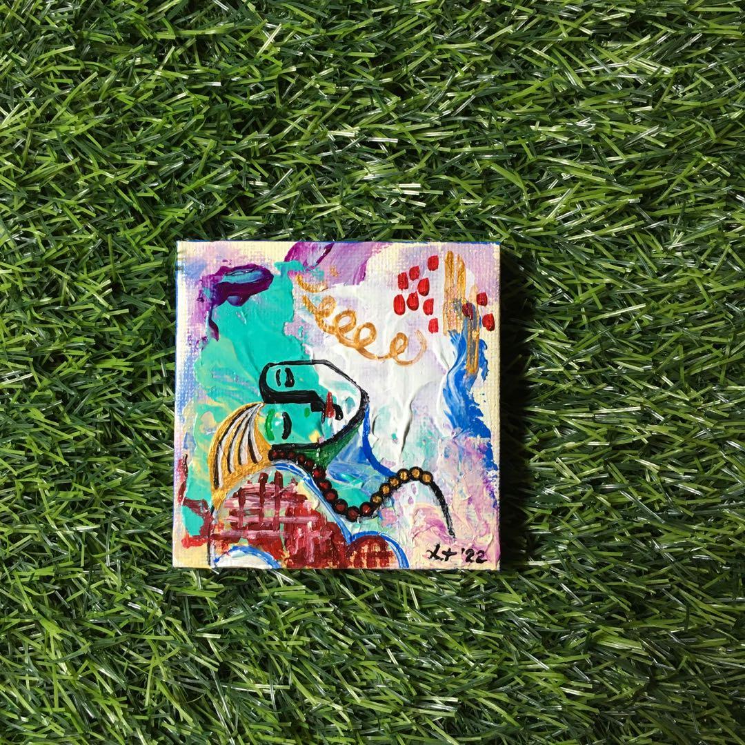 Mini Painting (Picasso inspired abstract art) (Category: Art & Prints) located in San Jose. Submitted by ldytomas (Listing ID 1167030647, Image 2). Description: Mini painting inspired from the late Spanish Cubist artist, Pablo Picasso Acrylic on 3x3inches canvas With wood easel PhP 200 + sf.
