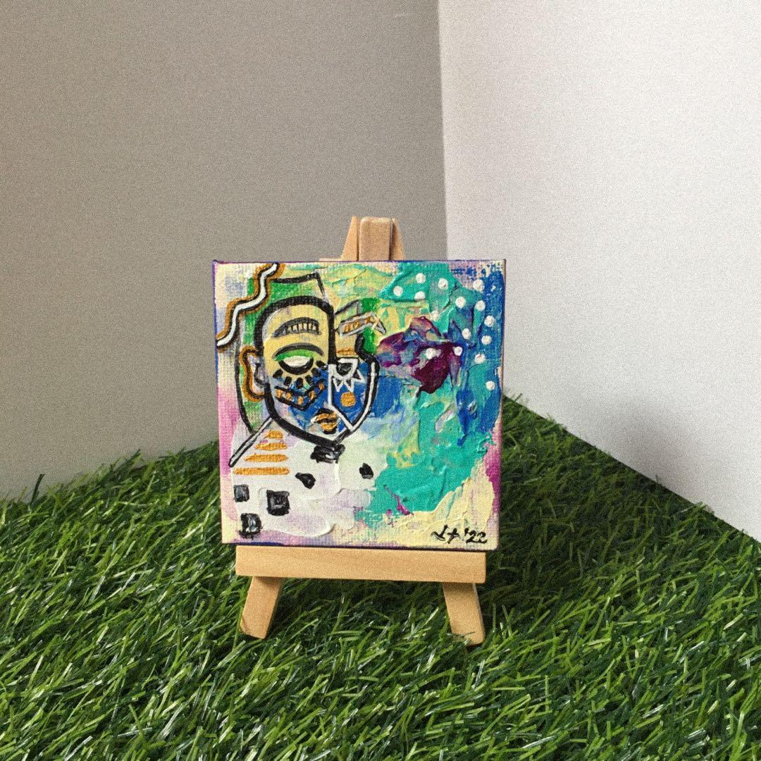 Mini Painting (Picasso inspired abstract art) (Category: Art & Prints) located in San Jose. Submitted by ldytomas (Listing ID 1167030800, Image 1). Description: Mini painting inspired from the late Spanish Cubist artist, Pablo Picasso Acrylic on 3x3inches canvas With wood easel PhP 200 + sf.