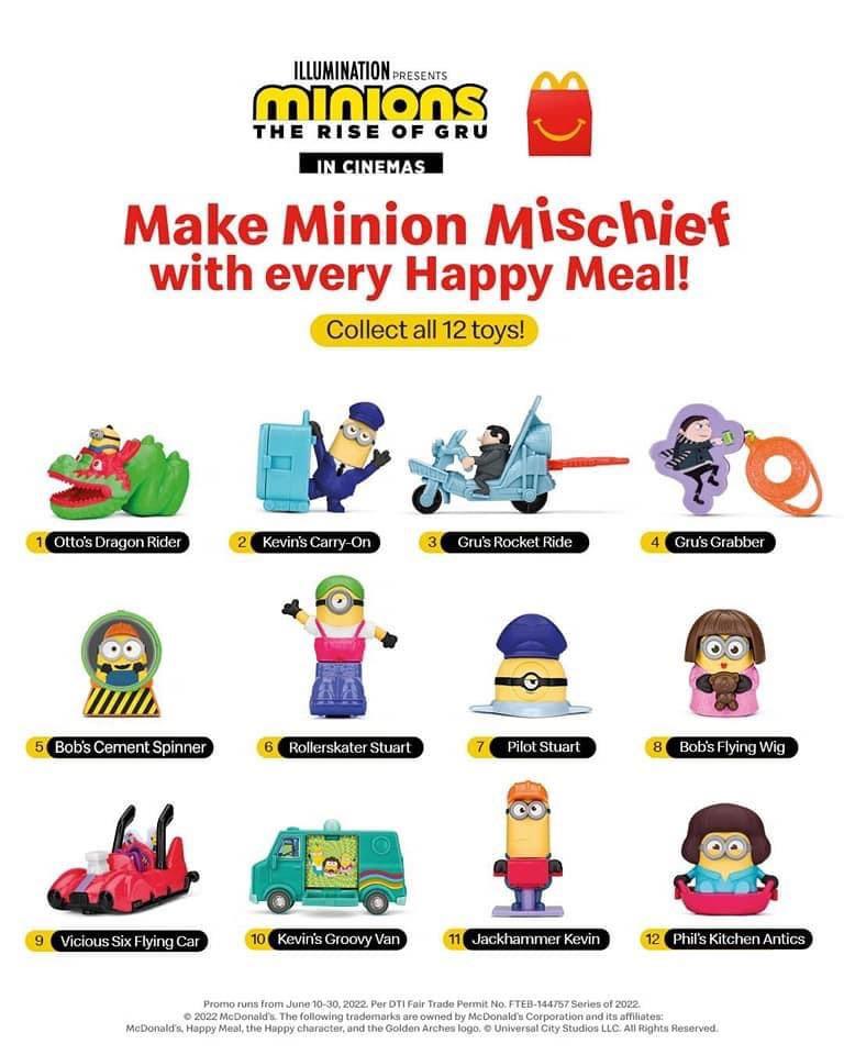 Minions The Rise Of Gru 22 Happy Meal Hobbies Toys Memorabilia Collectibles Fan Merchandise On Carousell Minions The Rise Of Gru 22 Happy Meal Hobbies Toys Memorabilia Collectibles Fan Merchandise On Carousell