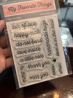 My Favorite Things Love Is In The Mail Stamp