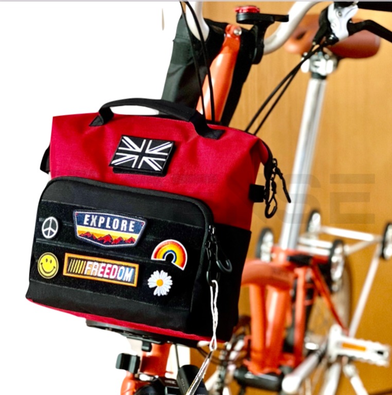Red Velcro Design> Customise SENSE Commuter bag for Brompton/Pikes