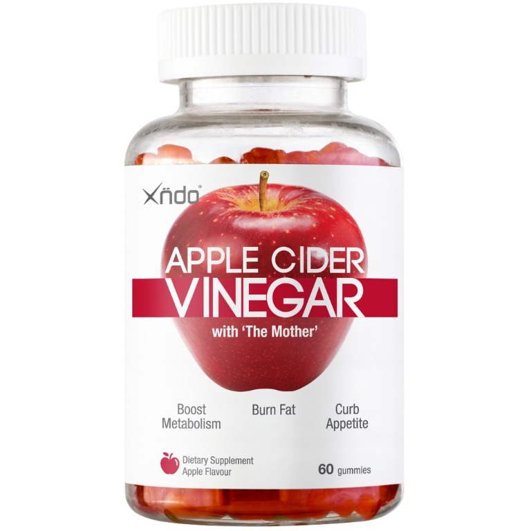 NEW Xndo Apple Cider Vinegar With 'The Mother' Gummies, Health