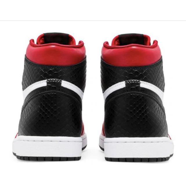Nike Air Jordan 1 High OG Retro Satin Snake Chicago womens 8.5 (Category: Women's Shoes) located in Melbourne. Submitted by jayy. (Listing ID 1167037916, Image 3). Description: Brand New & Authentic Size 8.5 US Womens Purchase directly from Nike Condition is New with box. Sent with Australia Post Standard Large Box/Satchel with Tracking. Comes with extra Red and White laces. Brand New, Never tried on or come out of the box! Perfect condition Box.