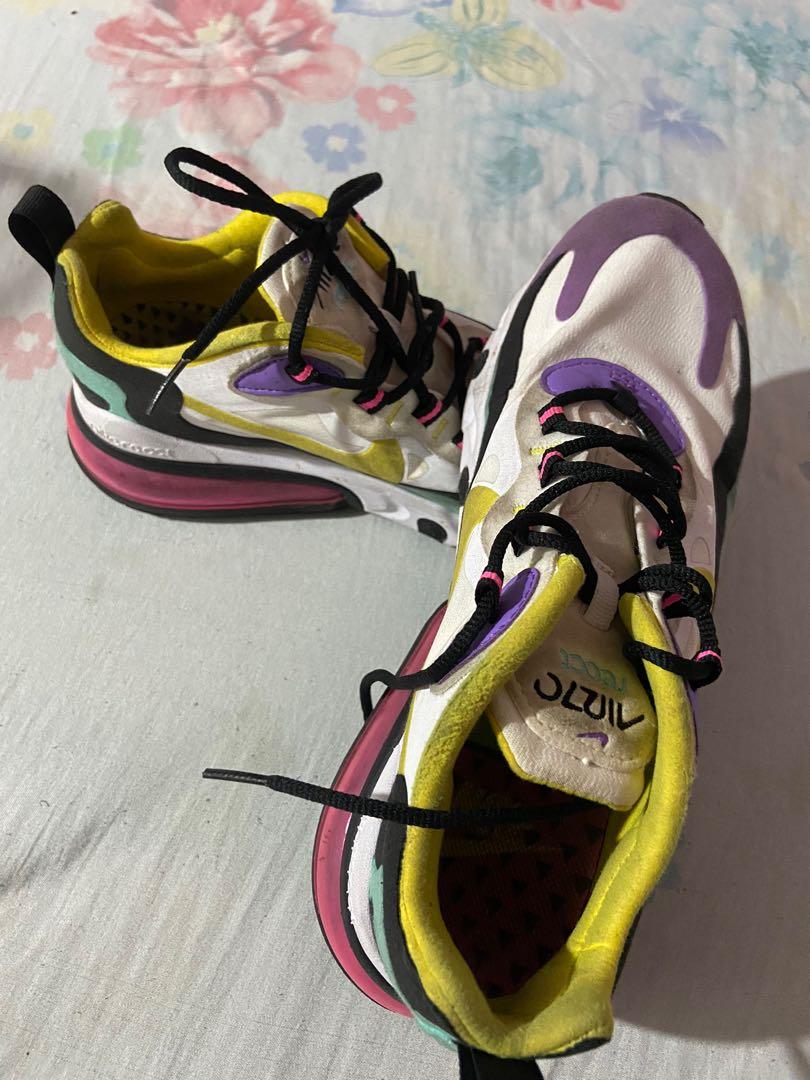 Nike AIR MAX 270 REACT WHITE DYNAMIC YELLOW VIOLET
