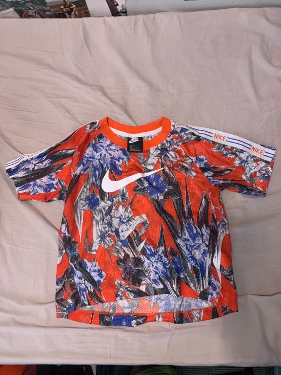 Nike Floral Shirt, Women'S Fashion, Activewear On Carousell